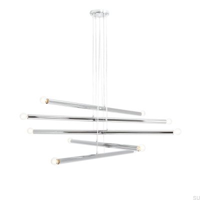 Подвесной светильник Tubo 10 Metal Silver Chrome