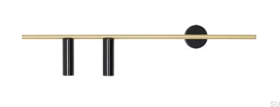 Настенный светильник Trevo 2 Brass с черным (слева)