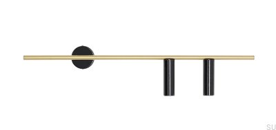 Настенный светильник Trevo 2 Brass с черным (справа)