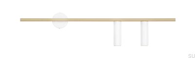 Настенный светильник Trevo 2 Brass & White (справа)