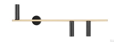 Настенный светильник Trevo 3 Brass с черным (справа)