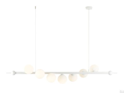 Подвесной светильник Wave 7 из металла белого цвета