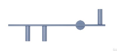 Настенный светильник Trevo 3 Metal Blue (слева)