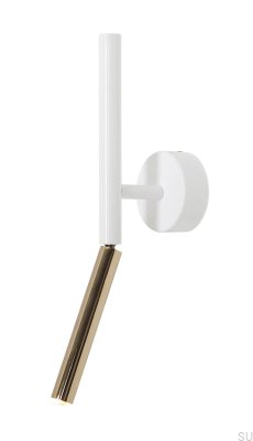 Настенный светильник Stick White Metal Gold