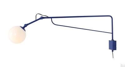 Большая настенная лампа из металла Soho Glass Cobalt