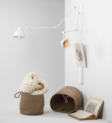 Aida 2 Металлический настенный светильник Белый