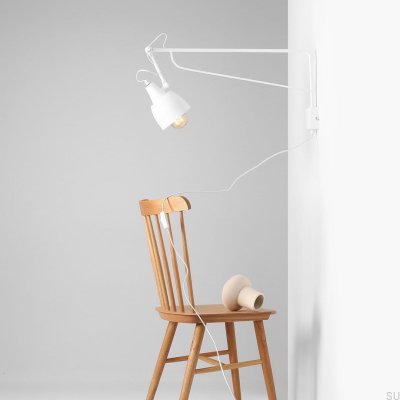 Soho Большой металлический настенный светильник Белый