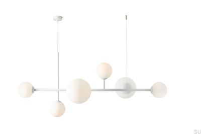 Dione 6 Металлический Белый Подвесной Светильник