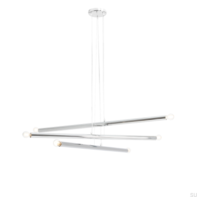 Подвесной светильник Tubo 6 Metal Silver Chrome
