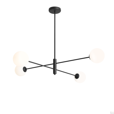 Homme 4 Металлический черный потолочный светильник