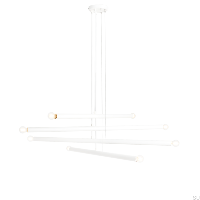 Tubo 8 Металлический Белый Подвесной Светильник