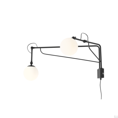 Настенный светильник Soho Glass 2 Metal Black
