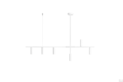 Подвесной светильник Trevo 6 из металла белого цвета