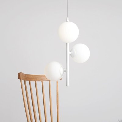 Fin 3 S Металлический Белый Подвесной Светильник