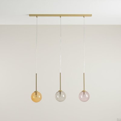 Подвесной светильник Bosso 3 Multicolour Brass