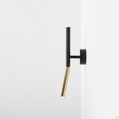 Настенный светильник Stick Black Metal Gold