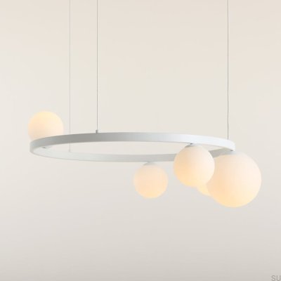 Подвесной светильник Garda 5 Ring Metal White