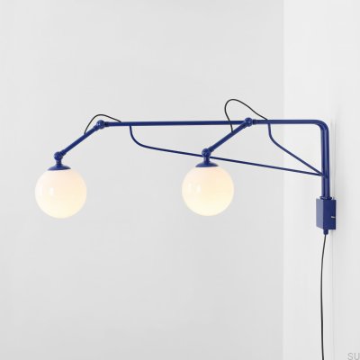 Настенный светильник Soho Glass 2 Metal Cobalt