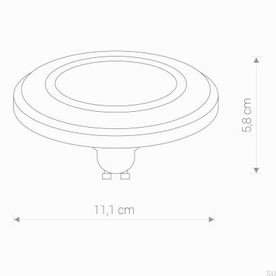 Белая лампочка GU10 ES111