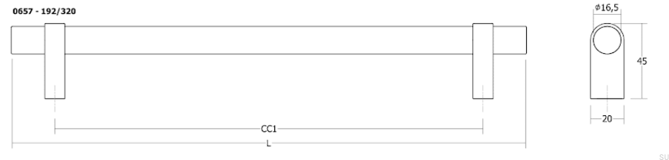 0657320L618--Uchwyt-meblowy-podłużny-Nobb-320-Aluminiowy-Szczotkowany-Złoty-Viefe-Skandynawskie-Uchwyty