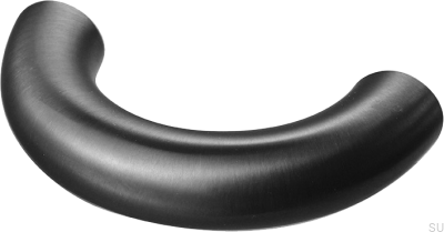 Мебельная ручка Arch 052 41 продолговатая, латунь, черный хром, матовый