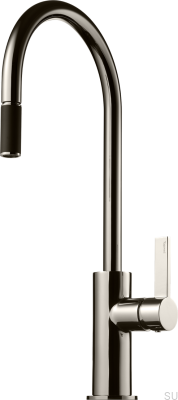 Смеситель для кухни ARM185 из латуни, черная платина