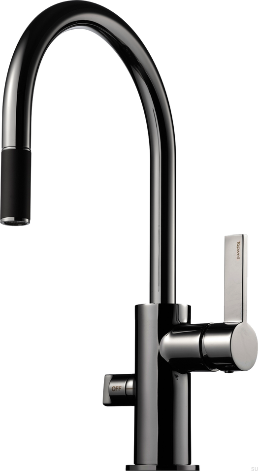 9426350--Bateria-kuchenna-z-wyciąganą-wylewką-i-z-zaworem-do-zmywarki-ARM385-Mosiężna-Czarna-Chromowana-Tapwell-Skandynawskie-Uchwyty_1