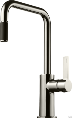 Выдвижной кухонный смеситель ARM577, латунь, черная платина