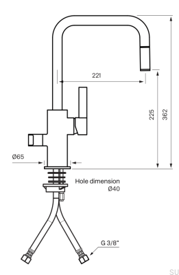ARM587 Латунный кухонный смеситель, матовый никель