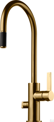 Кухонный кран с клапаном для посудомоечной машины ARM885, латунь, медовое золото, матовый