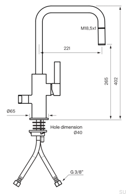 Кухонный кран с клапаном для посудомоечной машины ARM887 Полированная латунь Нелакированный