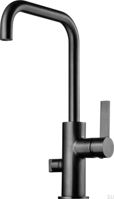 Кухонный кран с клапаном для посудомоечной машины ARM984, латунь, черный хром, матовый