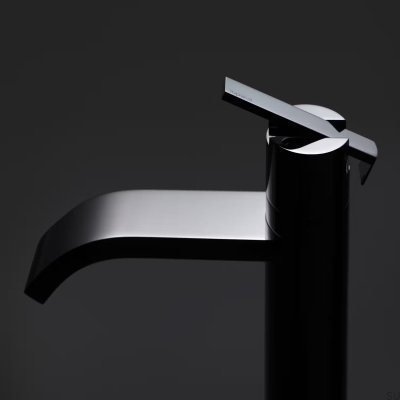 ART071 Смеситель для раковины из матовой черной латуни