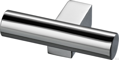 Мебельная ручка T-Bar Bar055, латунь, серебро, хром