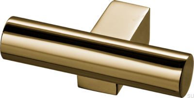 Мебельная ручка T-Bar Bar055, полированная латунь, нелакированная