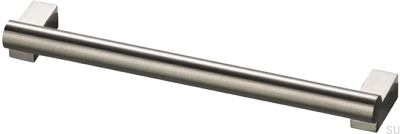 Ручка мебельная удлиненная Bar173 160, латунь, никелированная, матовая