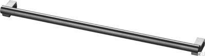 Ручка для мебели удлиненная Bar333 320, латунь, черный хром, матовый