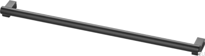 Bar333 320 Латунная матово-черная удлиненная мебельная ручка