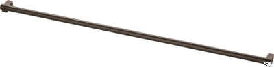 Bar569 556 Удлинённая мебельная ручка из латуни и коричневого цвета