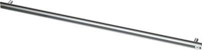 Ручка мебельная продолговатая Bean 556, латунь, серебро, хром