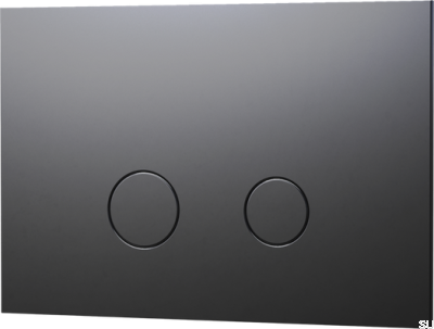 Кнопка смыва TECE DUO112, латунь, черный хром