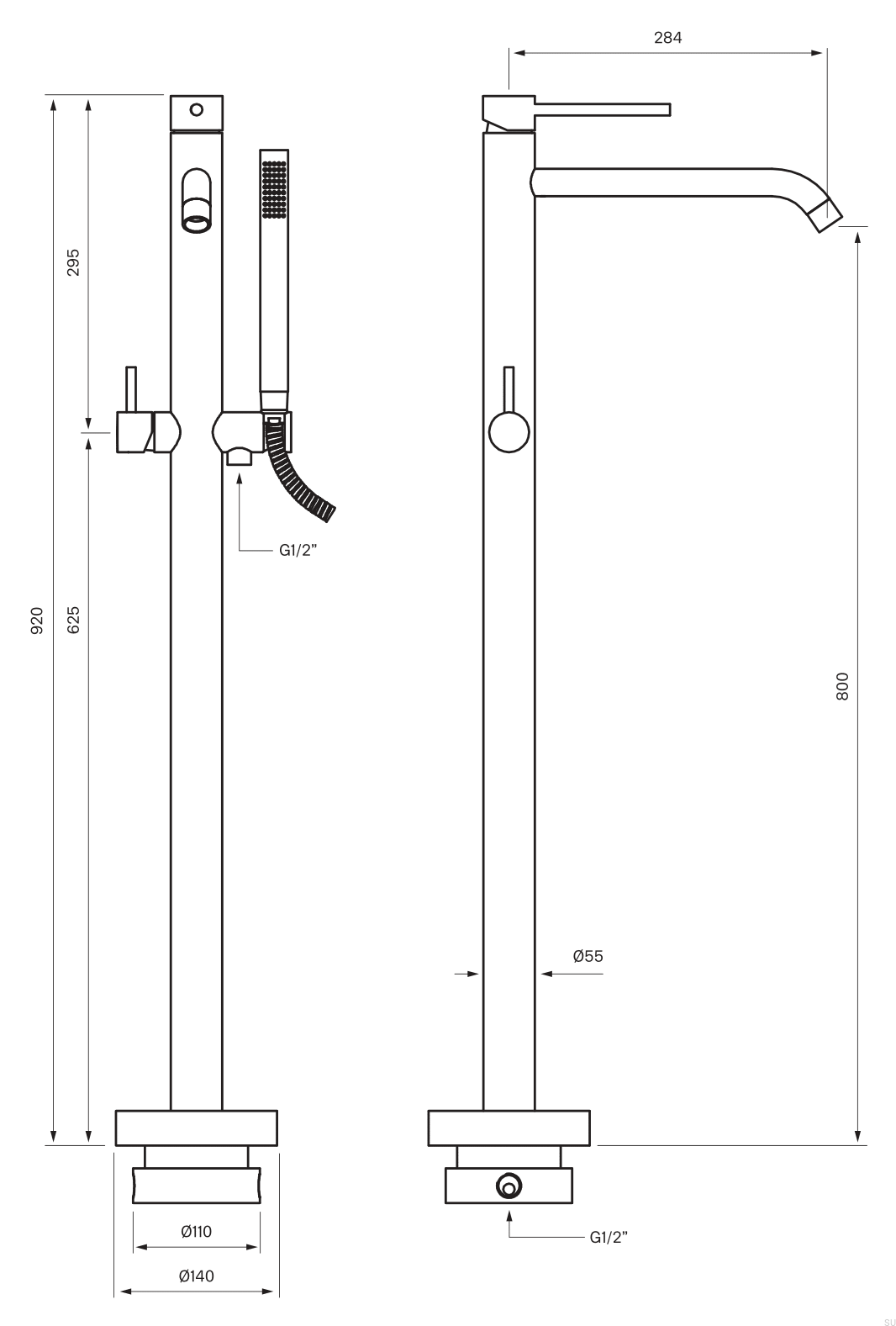 9419462--Bateria-wannowa-stojąca-ze-słuchawką-prysznicową-EVM032-Mosiężna-Srebrna-Chromowana-Tapwell-Skandynawskie-Uchwyty_2