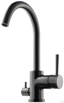 Кухонный смеситель с клапаном для посудомоечной машины EVO184 Латунь Черный Хром