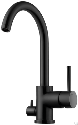 Кухонный смеситель с клапаном для посудомоечной машины EVO184, матово-черный латунь