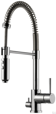 Кухонный смеситель с клапаном для посудомоечной машины EVO186 Латунь Серебристый Хром