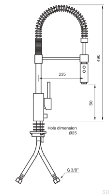 Кухонный смеситель с клапаном для посудомоечной машины EVO186 Латунь Серебристый Хром