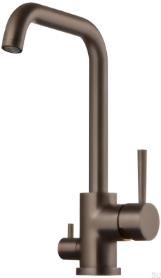 Кухонный смеситель с клапаном для посудомоечной машины EVO984, цвет латунь, коричневый