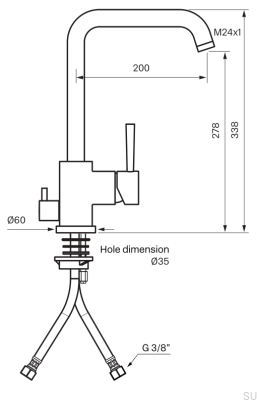Кухонный смеситель с клапаном для посудомоечной машины EVO984 Латунь Серебристый Хром