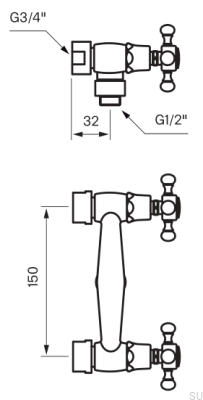 Смеситель для душа FBLV168 из латуни, серебристый, хром