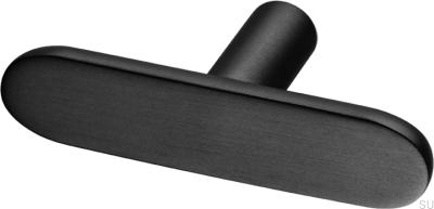 Мебельная ручка T-Bar Pastille 60, латунь, матово-черный цвет